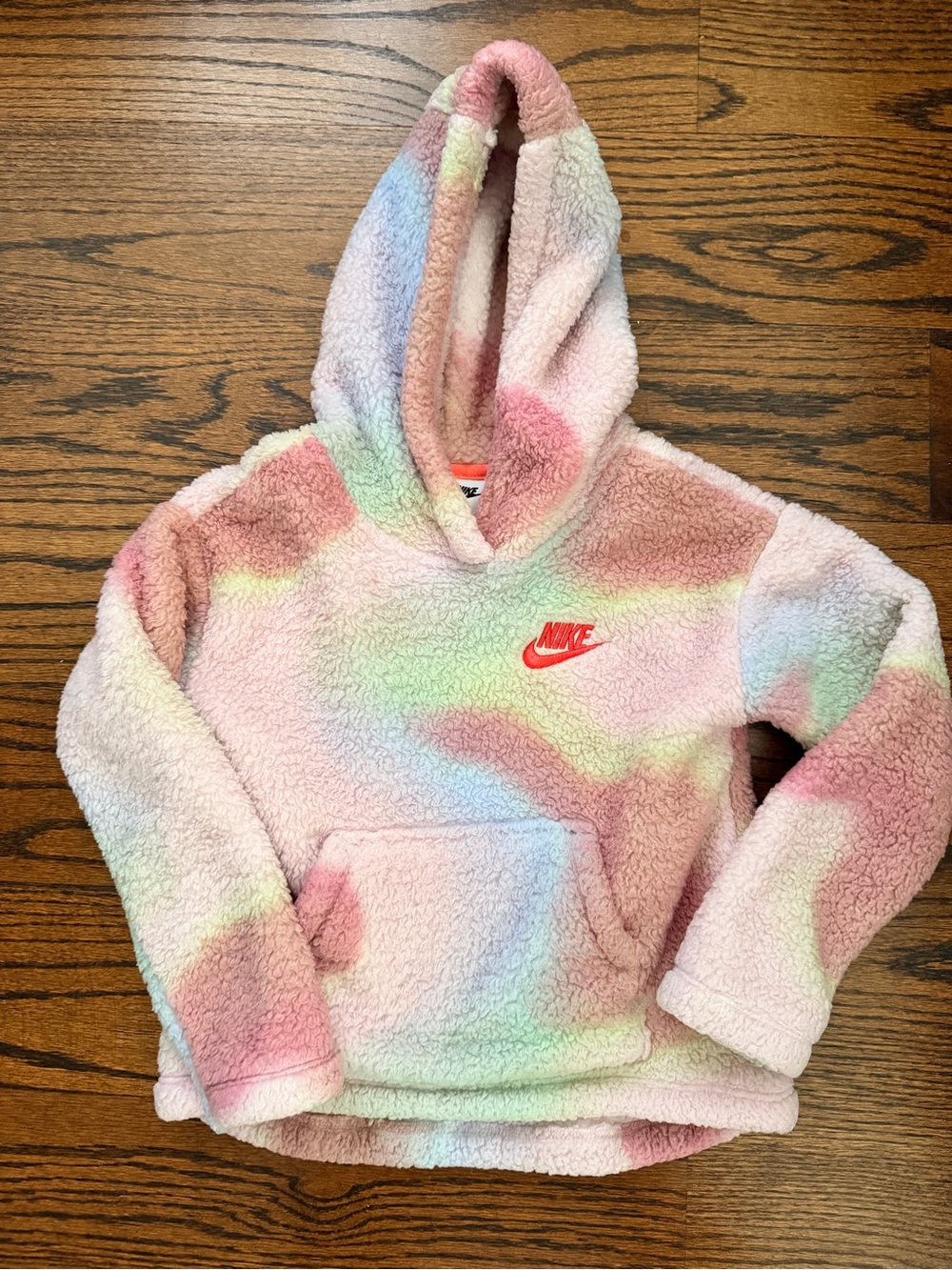 Nike Kids Sherpa Hoodie in Pastel Pink, Mint & Blue